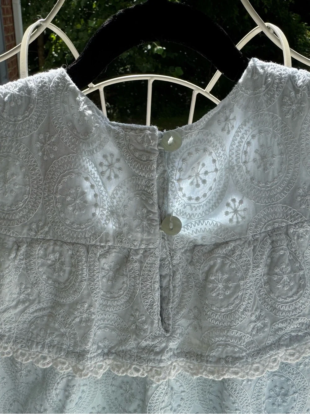 Catherine Malandrino light blue sleeveless eyelet dress. Size 2T